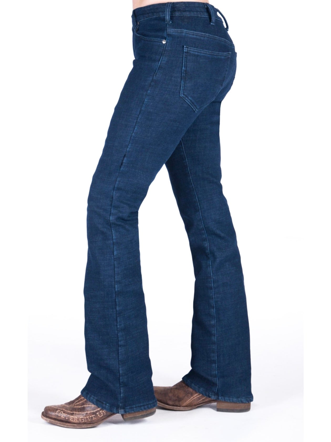 Cowgirl Tuff Women's Jeans Fleece Lined Just Tuff Bootcut Jeans JTFWNT