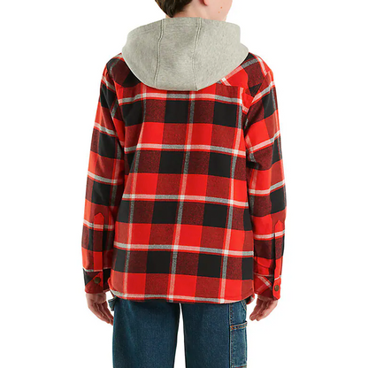 Carhartt Boy's Flanner Snap-Front Hooded Shirt Jacket