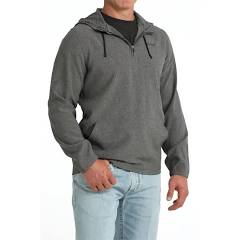 Cinch Men's Grey 1/4 Zip Hooded Pullover weis-western-wear