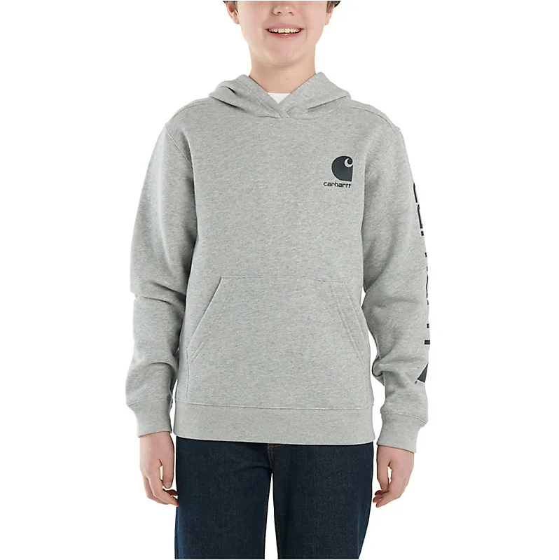 Carhartt Boy’s Hoodie Long Sleeve Graphic Carhartt Brown