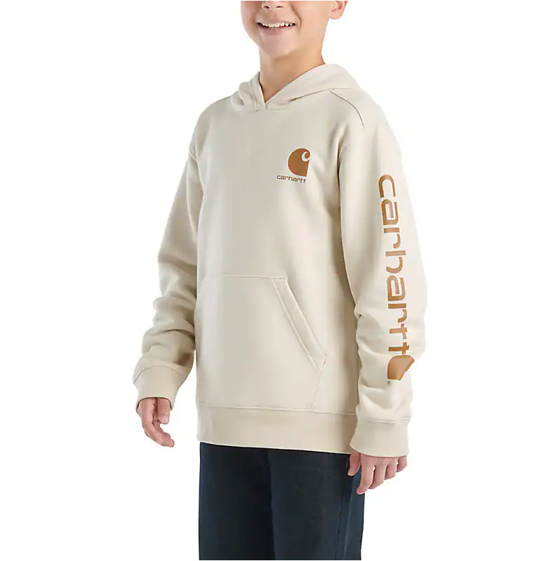 Carhartt Boy’s Hoodie Long Sleeve Graphic Carhartt Brown