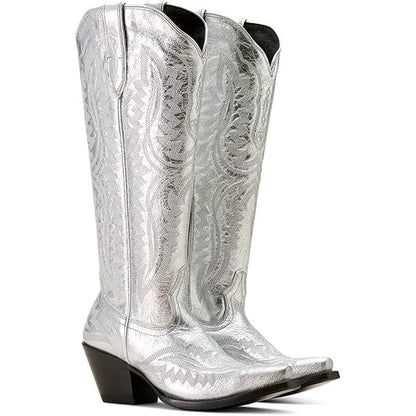 Ariat Ladies Casanova Western Boot. Silver Shine, Soft Mercury weis-western-wear