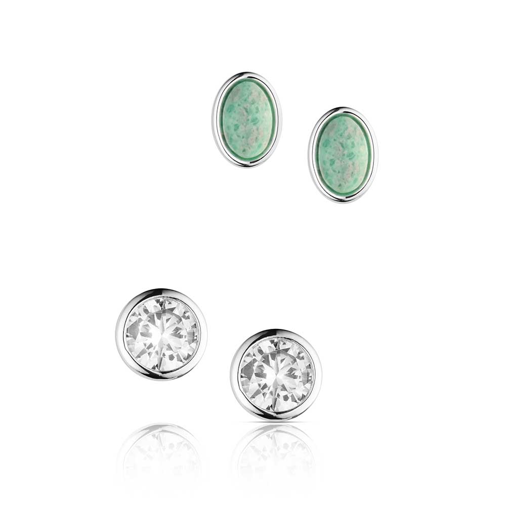 Montana Silversmiths Circle Four Post Earring Set