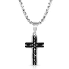 Montana Silversmiths Barbed Wire Cross Necklace - Montana Silversmiths