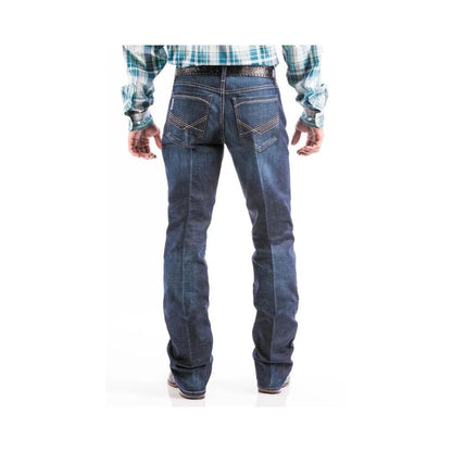 Cinch Men's Jeans Ian Slim Mid-Rise Boot Cut Dark Stonewash
