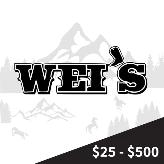 Wei's Western Wear Online E-Gift Card