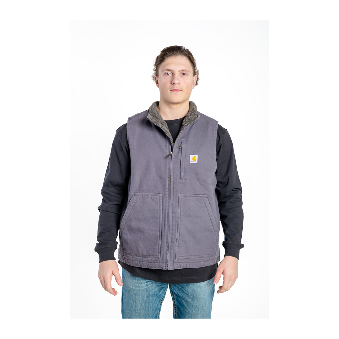Carhartt Men’s Vest Loose Fit Washed Duck Lined