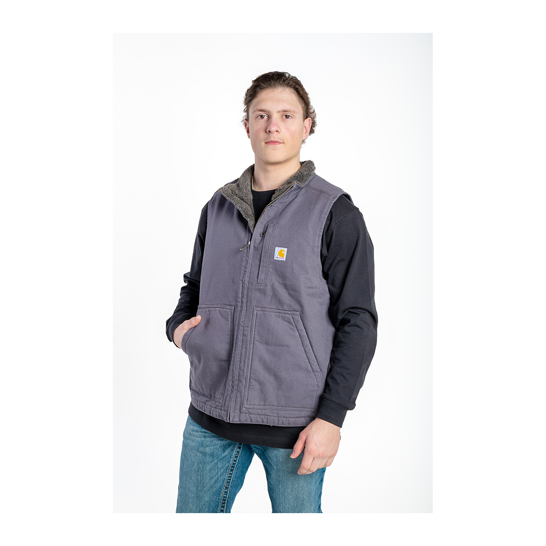 Carhartt Men’s Vest Loose Fit Washed Duck Lined
