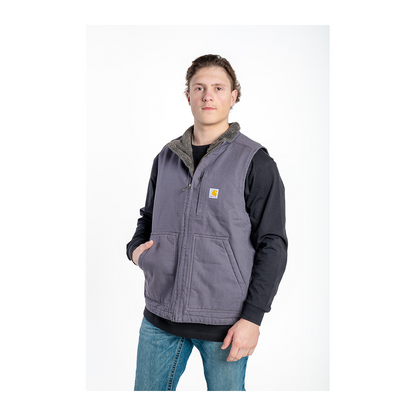 Carhartt Men’s Vest Loose Fit Washed Duck Lined