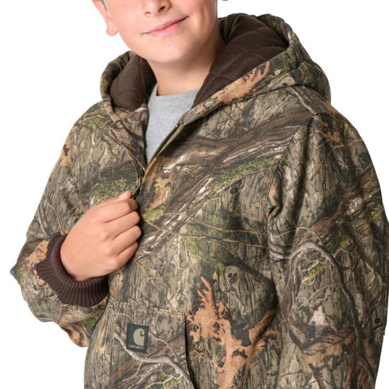 Carhartt Boy's Canvas Insulated Hooded Camo Active Jacket