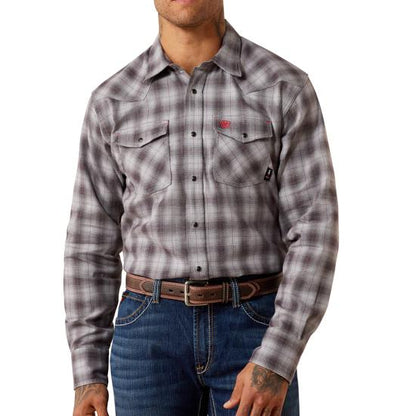 Ariat Men's Flame-Resistant Rob Snap Long Sleeve Work Shirt