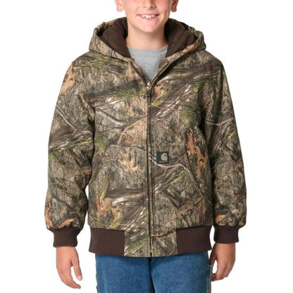 Carhartt Boy's Canvas Insulated Hooded Camo Active Jacket