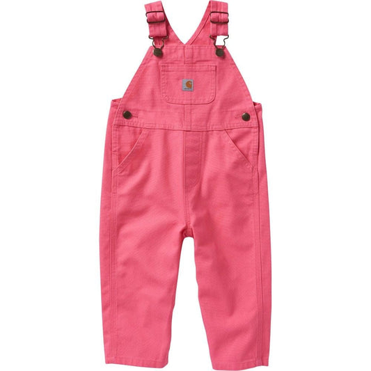 Carhartt Girl's Loose Fit Canvas Bib Overall Pink