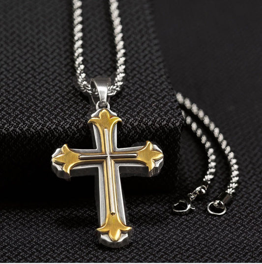 Jewelry M&F Twister Men’s Cross Necklace weis-western-wear