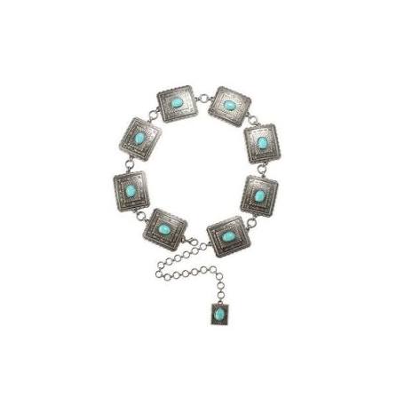 Ariat Western Belt Womens Chain Concho Scalloped Square