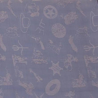 Wyoming Traders Cowboy Logo Jacquard Silk Scarf