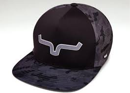 Kimes Ranch Jacinto Hydro Flex Flat Bill Cap Black Camo