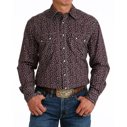Cinch Men's Purple Printed Modern Snap Shirt