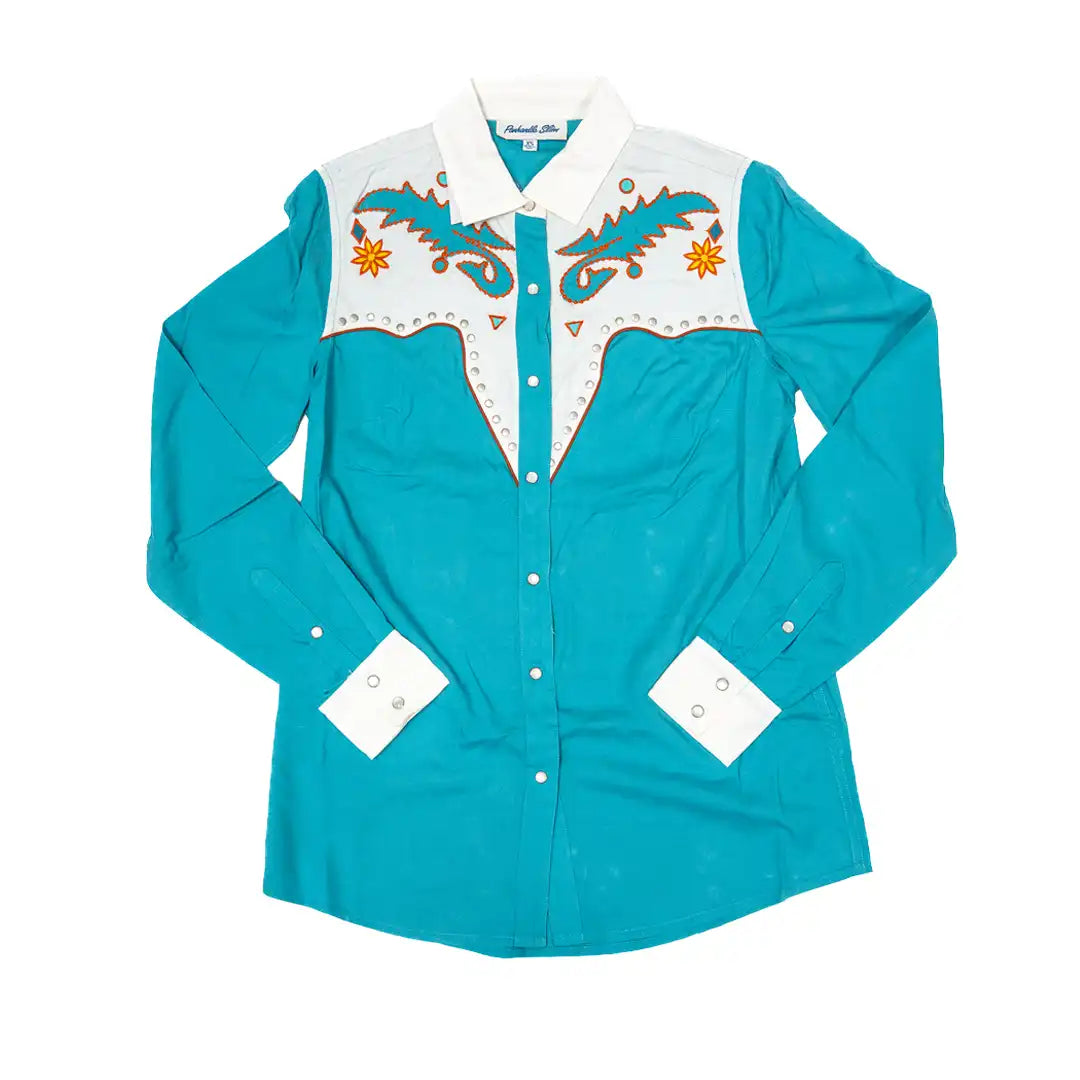 Panhandle Slim Women's Applique Design Long Sleeve Western Shirt