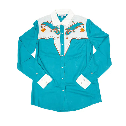 Panhandle Slim Women's Applique Design Long Sleeve Western Shirt