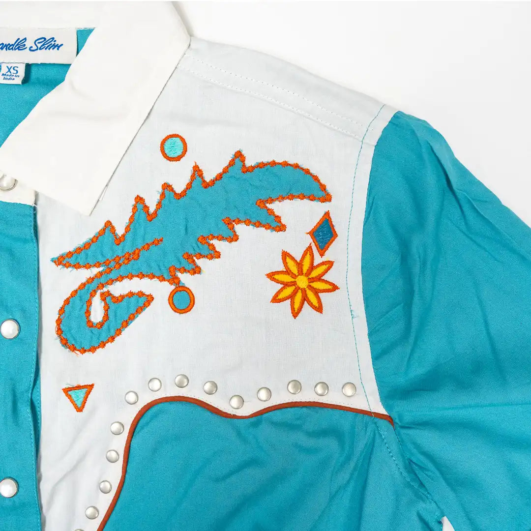 Panhandle Slim Women's Applique Design Long Sleeve Western Shirt