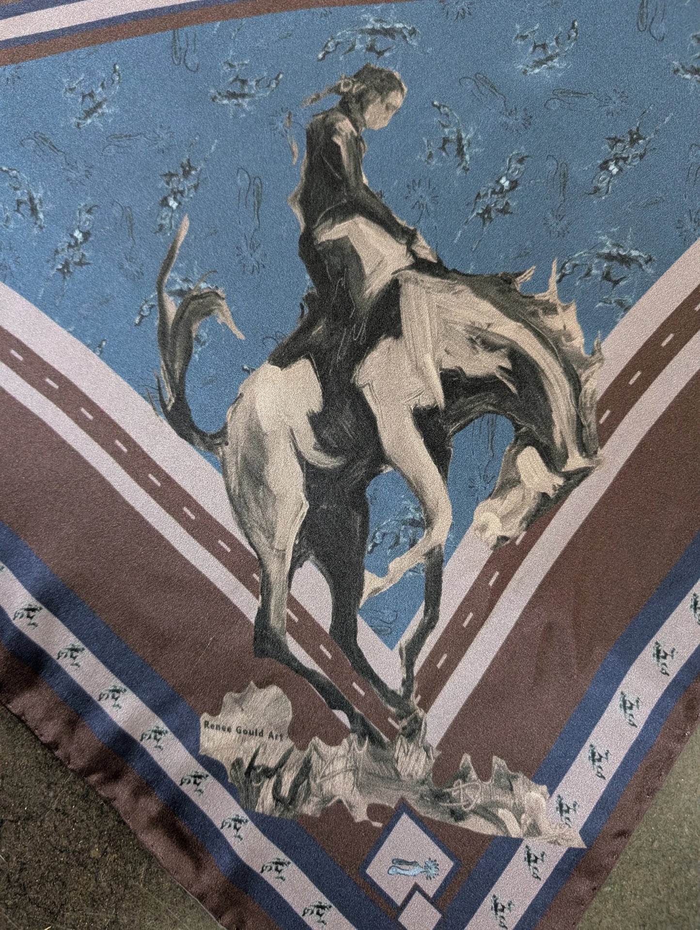 Renee Gould Silk Scarf Printed with Original Artwork