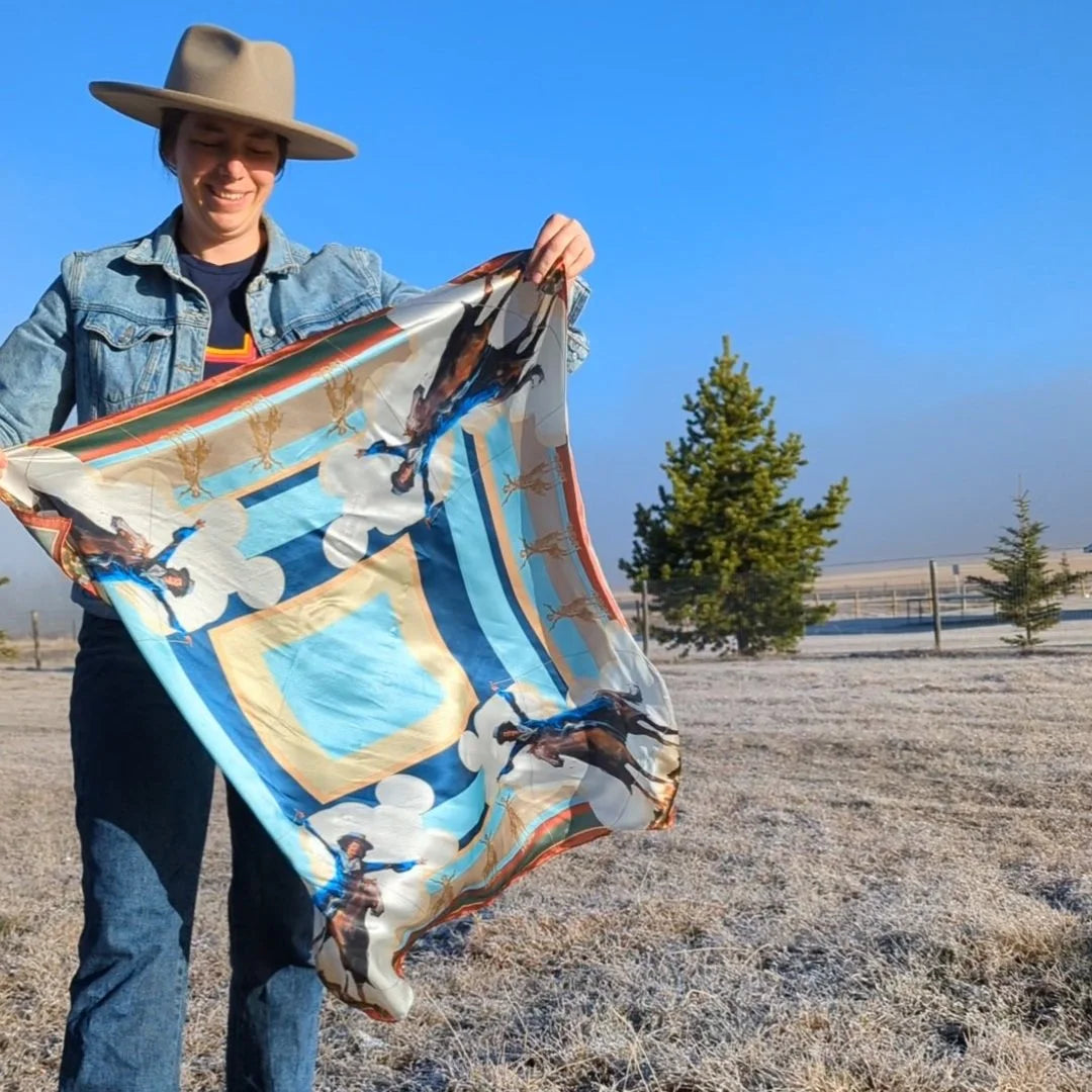 Renee Gould Silk Scarf Printed with Original Artwork