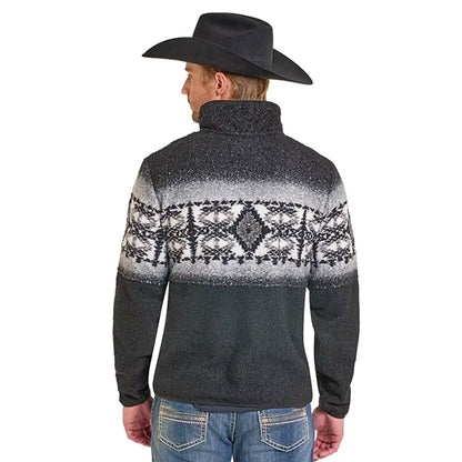 Panhandle Slim Men's Fleece Border Aztec Pullover