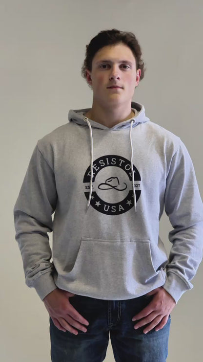 Resistol Men's Grey Logo Hoodie