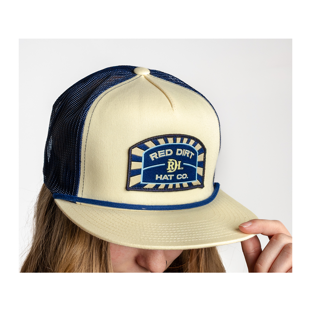 Red Dirt Hat Co The Conductor Yellow and Blue Cap