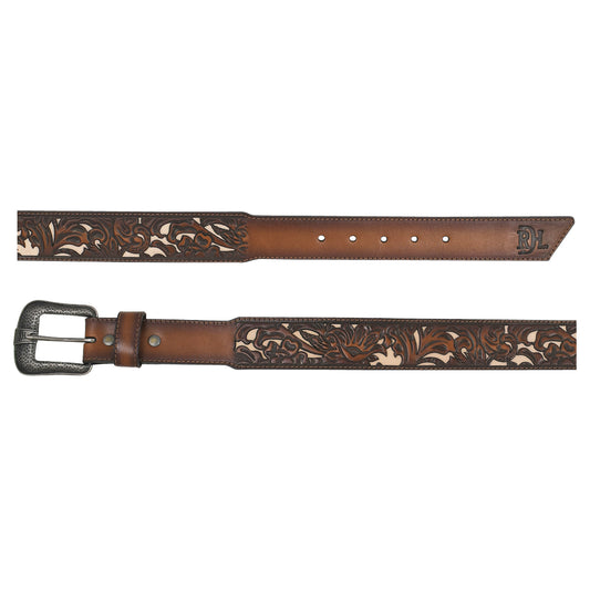 Red Dirt Hat Co Men's Tooled With Ivory Underlay Belt weis-western-wear