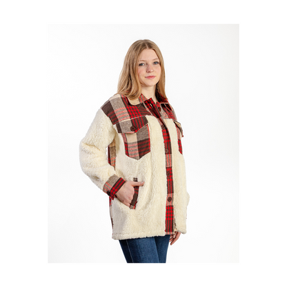 Roper Women's Shirt Jacket Plaid/ Sherpa