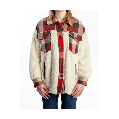 Roper Women's Shirt Jacket Plaid/ Sherpa