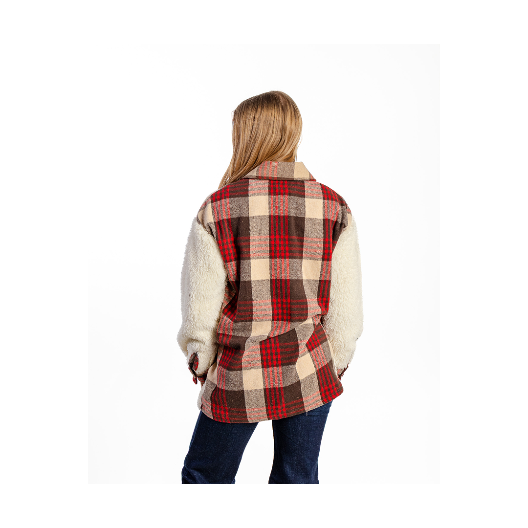 Roper Women's Shirt Jacket Plaid/ Sherpa