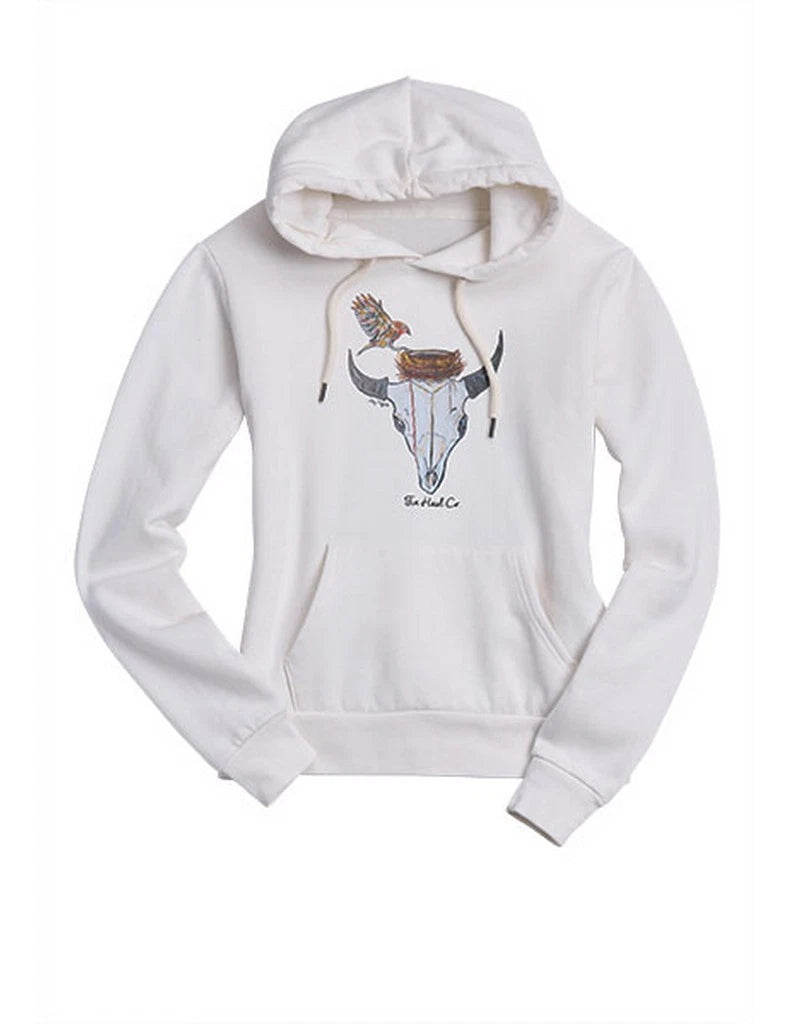 Tin Haul Women's Longhorn Skull With Bird Nest Pullover weis-western-wear