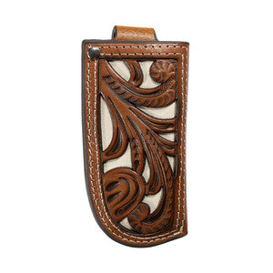 Nocona Knife Sheath Tooled With Ivory Inlay weis-western-wear