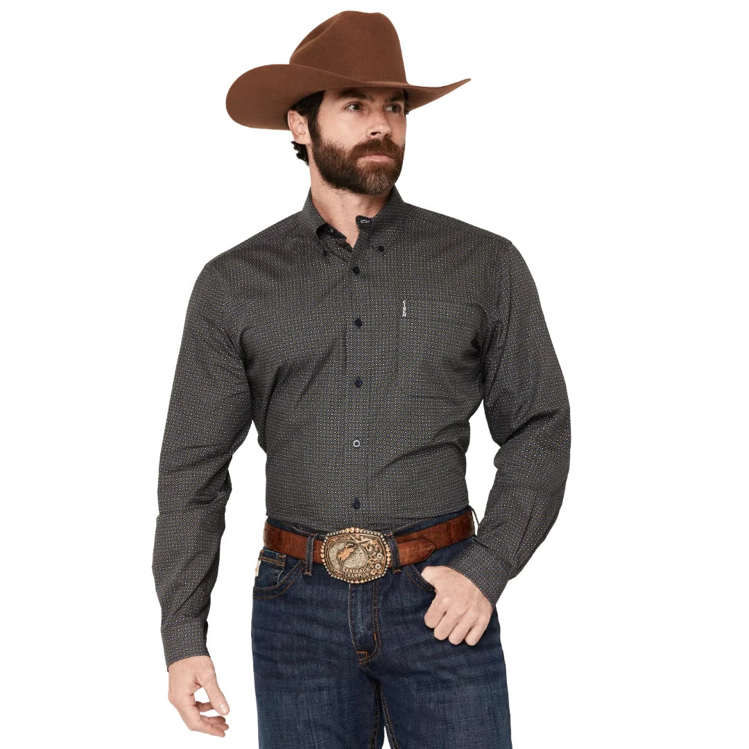 Cinch Men's Modern Fit Navy Print Western Shirt