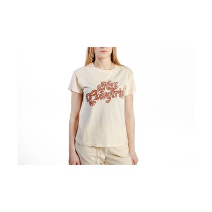 Wrangler Women's Short Sleeve Retro T-Shirt - Regular Fit - Pearled Ivory