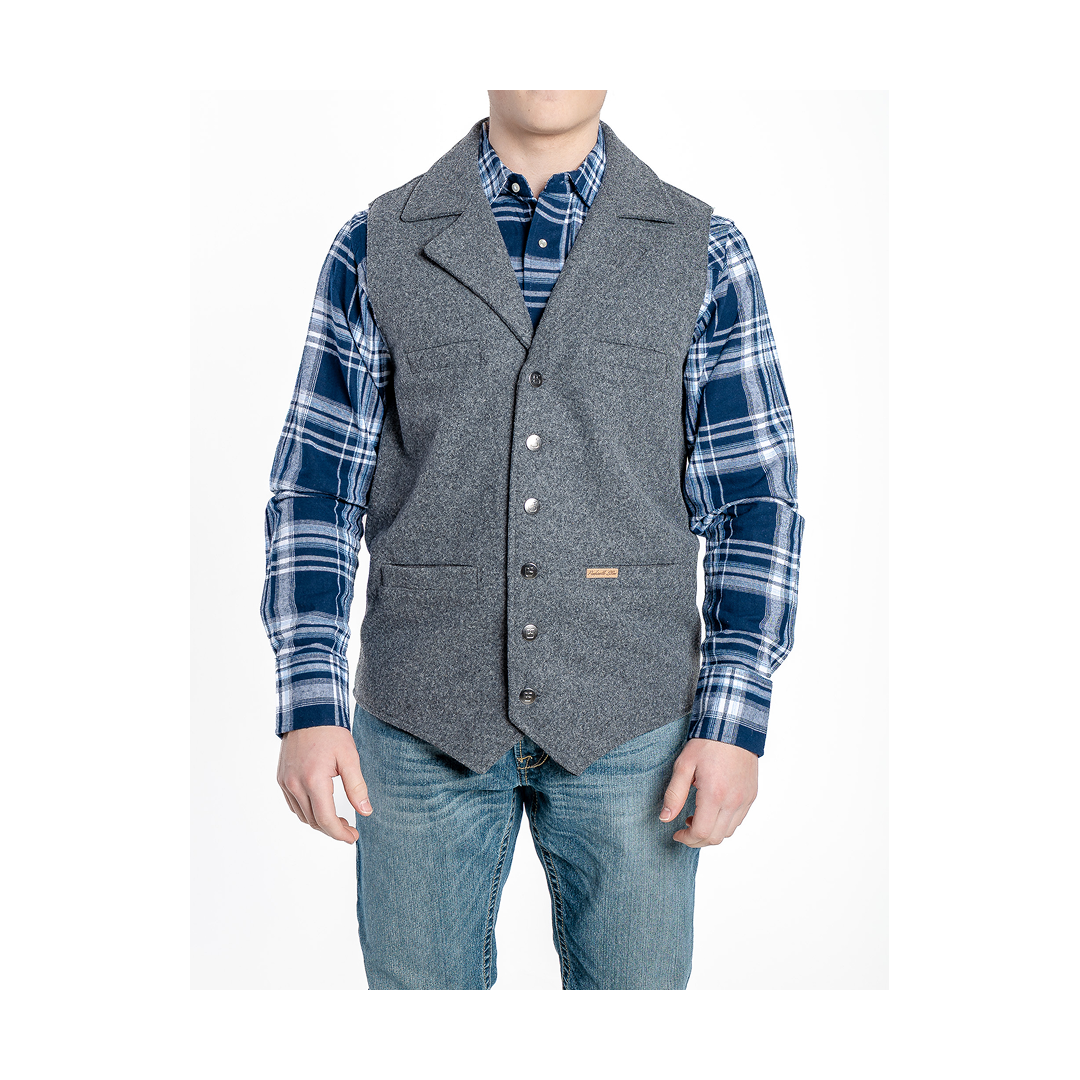 Powder River Men’s Wool Montana Vest Solid Colour