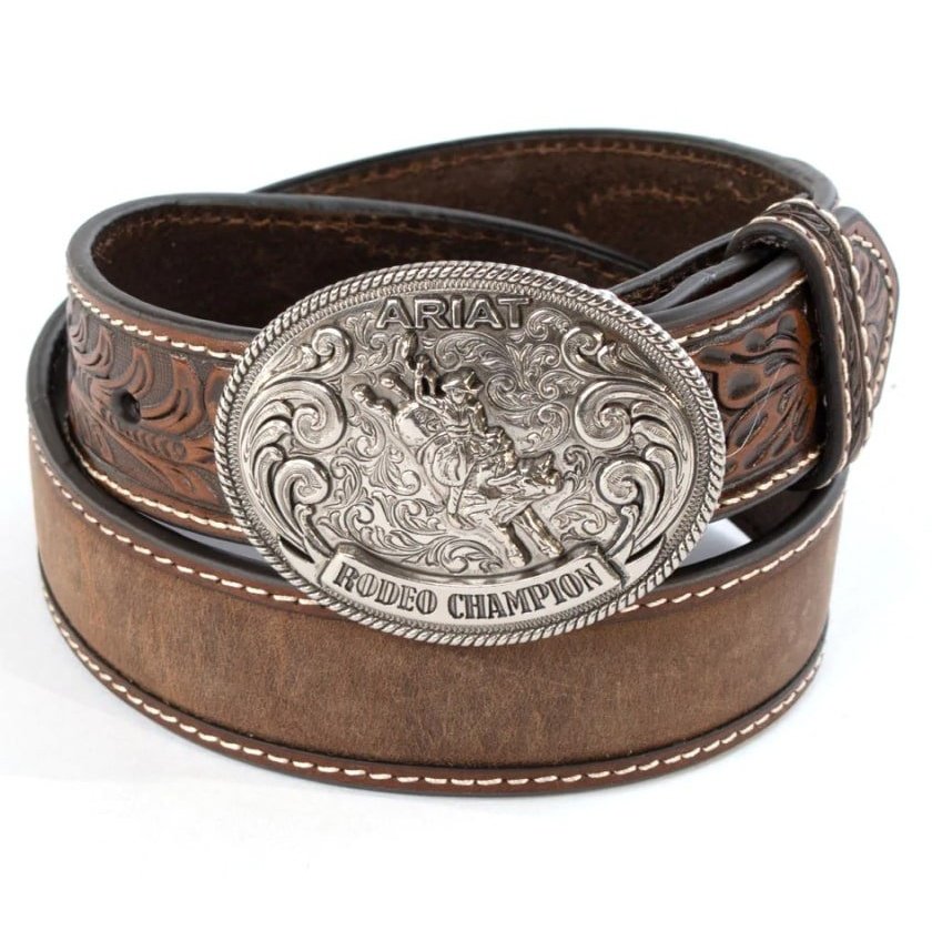 Ariat Kid's Belt Leather Rodeo Champion Buckle A1306802