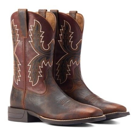 Ariat Men’s Cowboy Boots 11" Pay Window Cowhide Horseman Heel Wide Square Toe 10044574