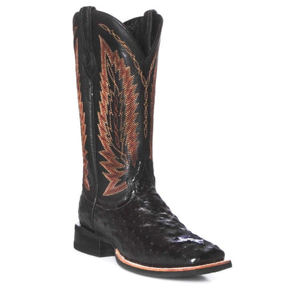 Ariat Men's Cowboy Boots Exotic Ostrich Relentless Platinum