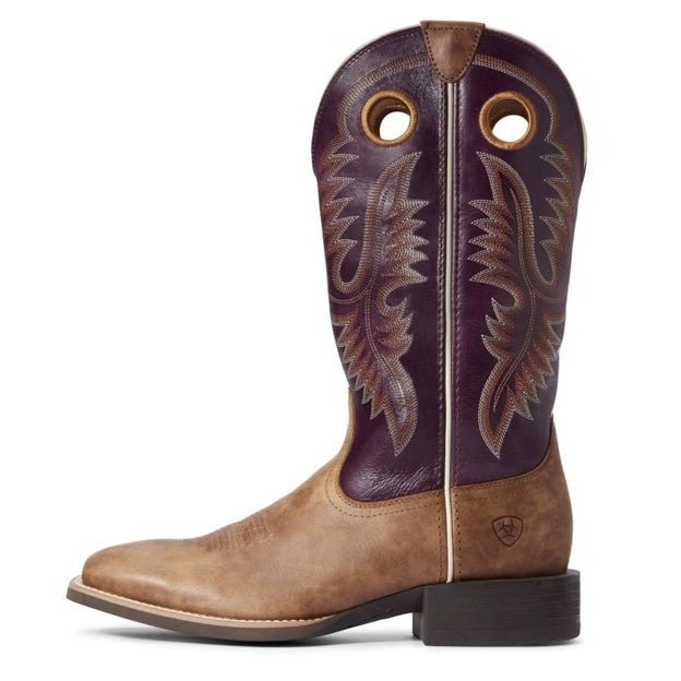 Ariat Men's Cowboy Boots Sport Teamster Brown/Purple 10033912 Clearance