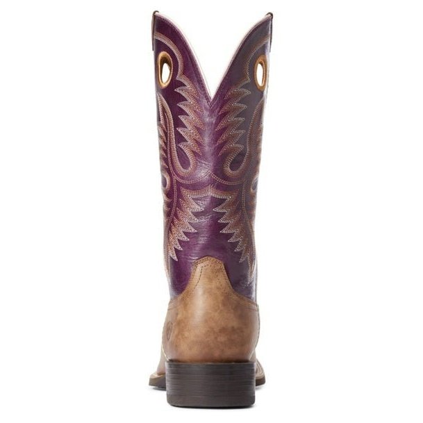 Ariat Men's Cowboy Boots Sport Teamster Brown/Purple 10033912 Clearance