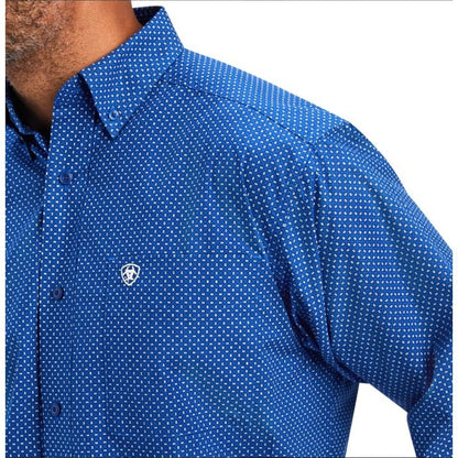 Ariat Men’s Shirt Casual Classic Fit Benedict Blue Print 10041824 - Ariat