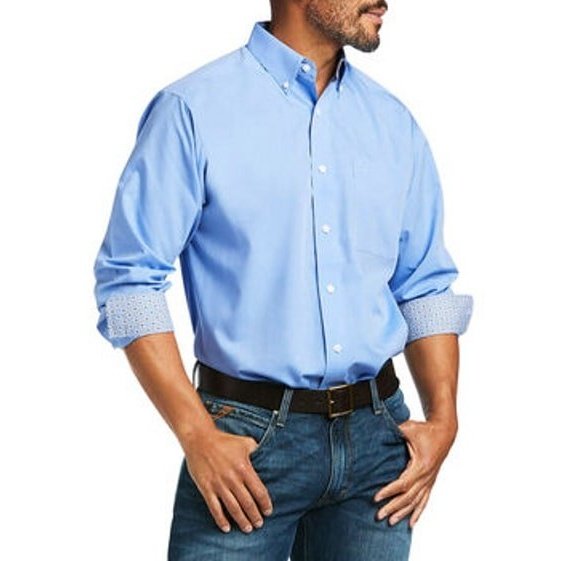 Ariat Men’s Shirt Classic Fit Long Sleeve Wrinkle Free Button Down 10039341 - Ariat