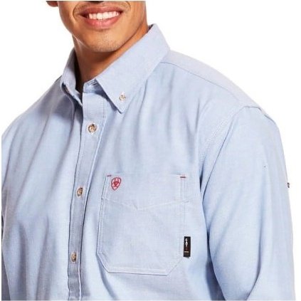 Ariat Men’s Work Shirt FR Flame Resistant Solid Twill Durastretch 10027886 - Ariat