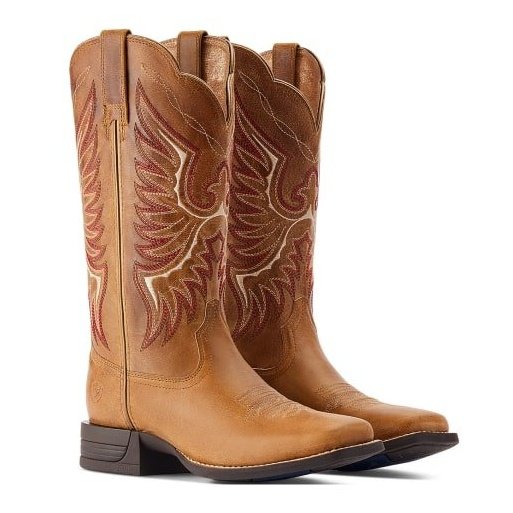 Ariat Women’s Cowgirl Boots 12" Rockdale Horseman Heel Wide Square Toe 10044415 - Ariat