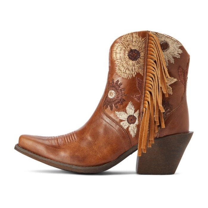 Ariat Women’s Cowgirl Boots 9.25" Florence Tangled Tan Bootle 10042435 - Ariat