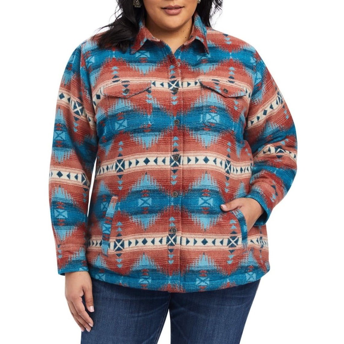 Ariat Women’s Shirt Jacket R.E.A.L Southwest Snaps CLEARANCE